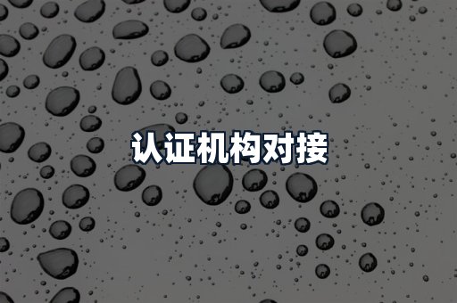 认证机构对接